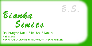 bianka simits business card